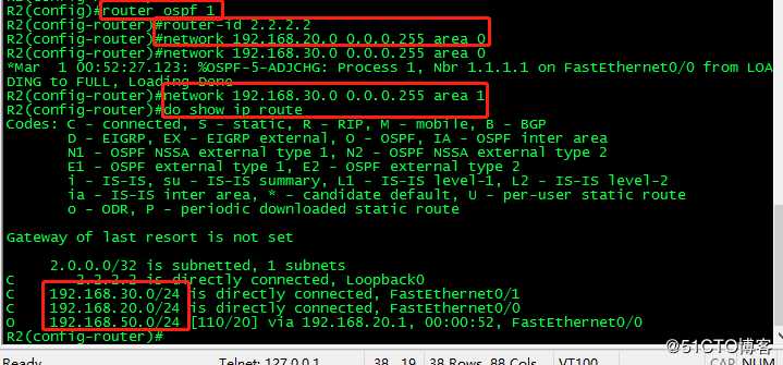OSPF多区域配置实操
