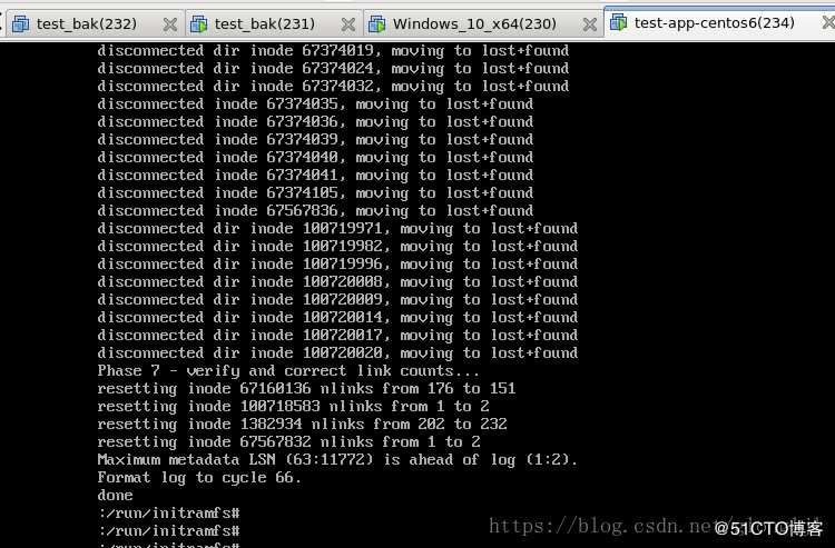 物理机异常断电，linux虚拟机系统磁盘mount失败，导致无法启动