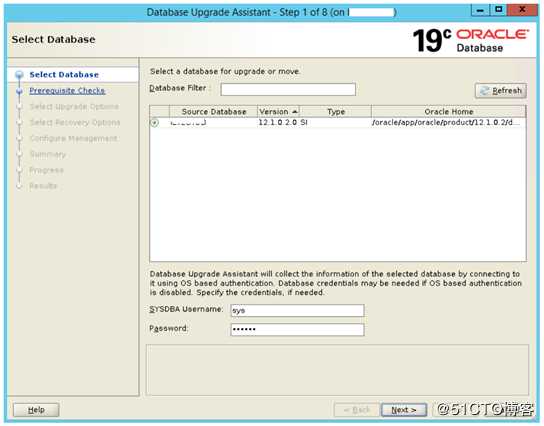 Oracle update to 19c using DBUA