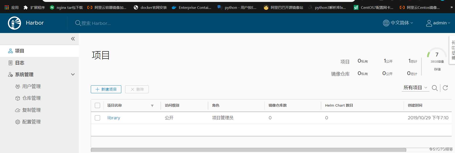 Docker部署私有仓库（registry&Harbor）