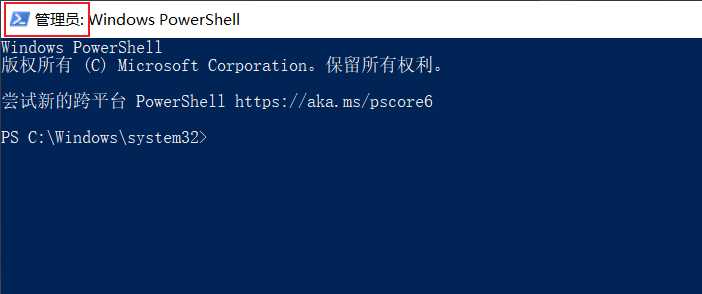 PowerShell(管理员) 界面