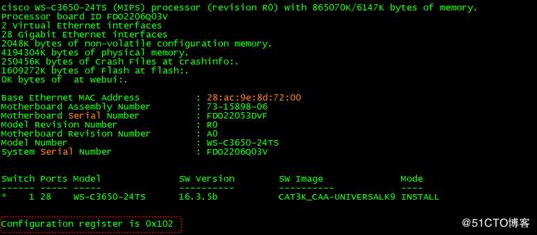 【故障处理】之Cisco 3650交换机配置无法保存