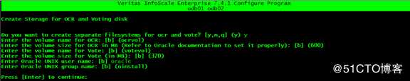 Configuring the SF 7.4.1 Oracle RAC cluster随笔