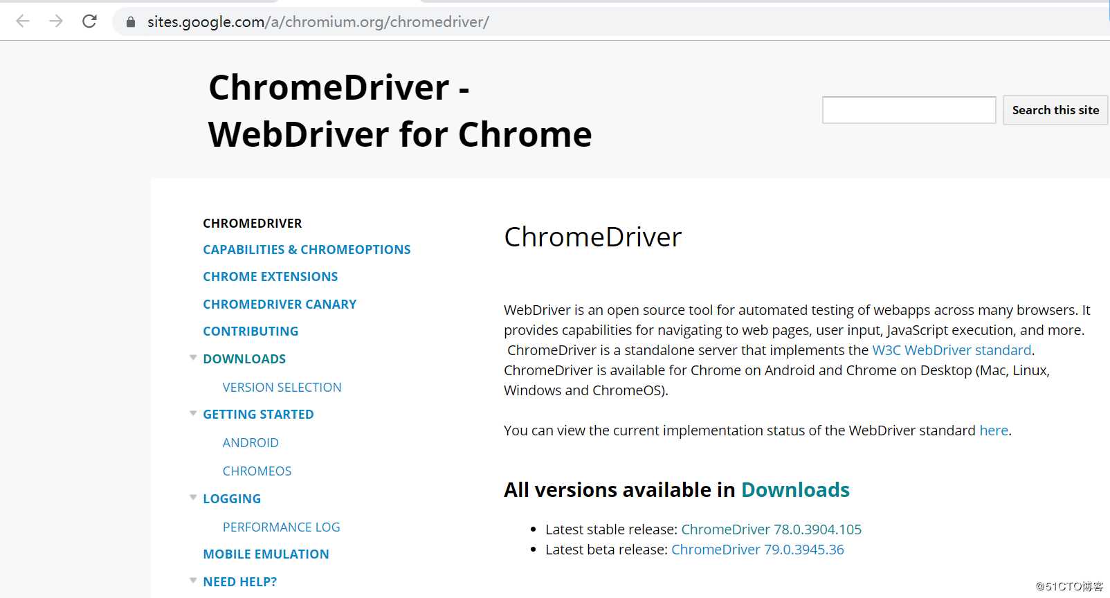 Selenium使用Chrome Driver